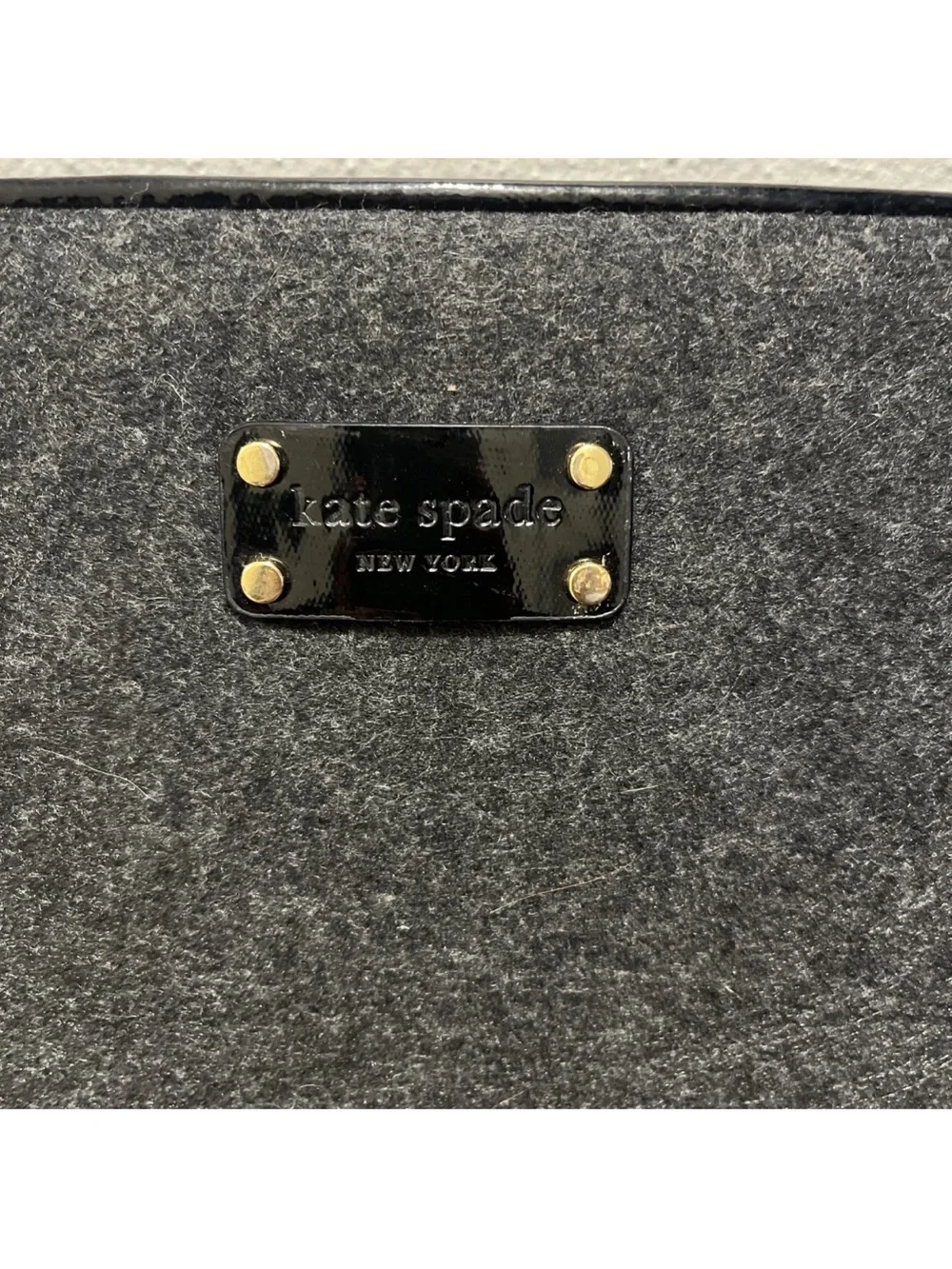kate spade Two-Tone Dark Gray and Light Gray Felt Laptop or IPad cover